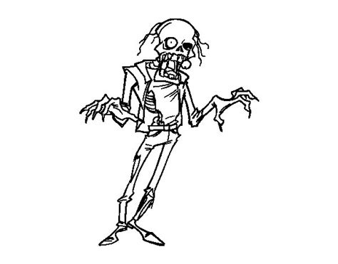Dibujo de Zombie horripilante para Colorear | Dibujos de ...