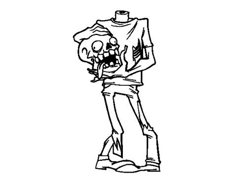 Dibujo de Zombie sin cabeza para Colorear | Zombies ...