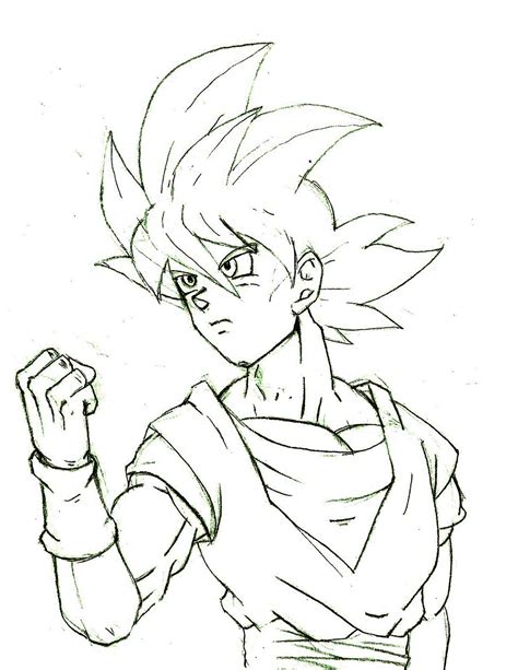 Dibujo Goku ssj dios   Arte   Taringa!