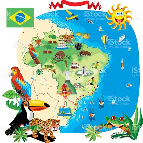 Dibujo Mapa De Brasil Illustracion Libre de Derechos ...