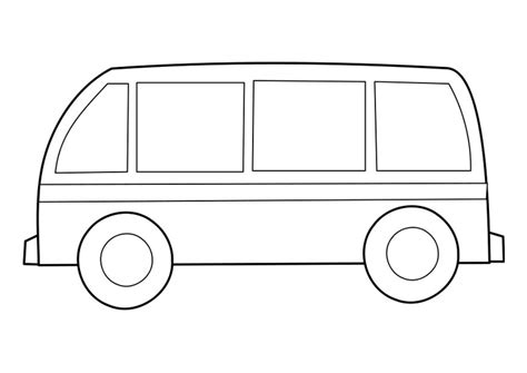 Dibujo para colorear autobús   Img 22855