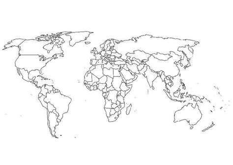 Dibujo para colorear Mapa del mundo   Img 8110