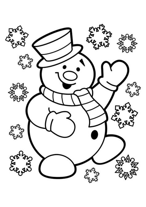 Dibujo para colorear muñeco de nieve   Img 29947