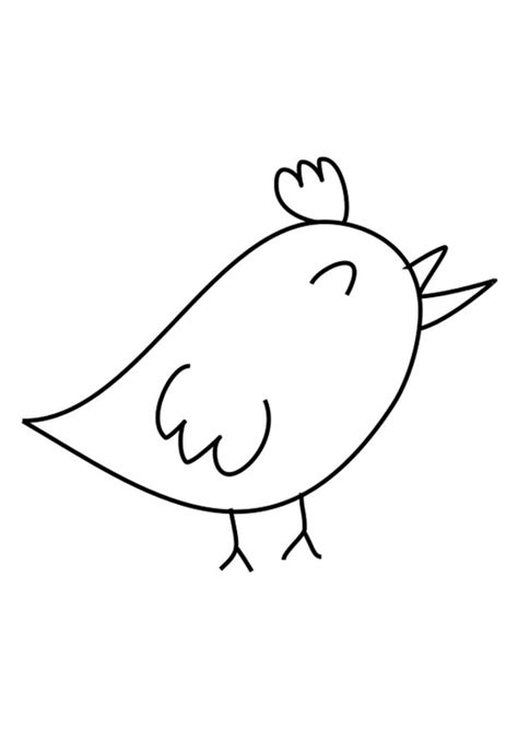 Dibujo para colorear pájaro   Img 30191