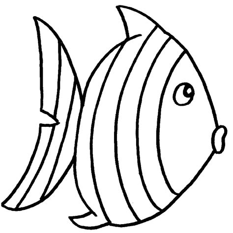 Dibujo para colorear un pez  II  | Dibujos para cortar y ...
