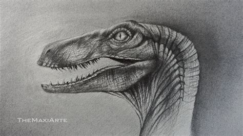 Dibujo Realista de un Velociraptor de Jurassic World a ...