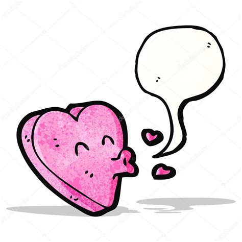 Dibujos animados de corazón besos — Vector de stock ...