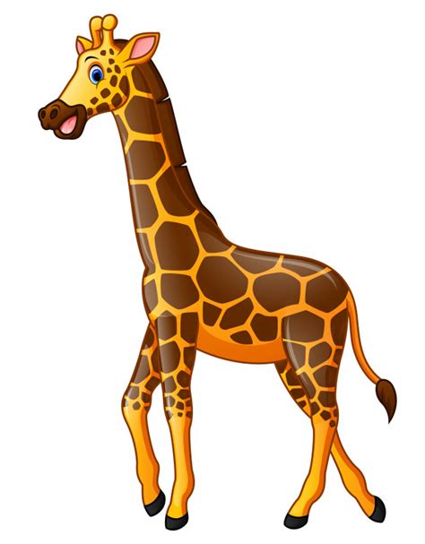 Dibujos animados de jirafa feliz | Descargar Vectores Premium