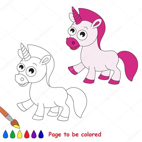 Dibujos animados de unicornio. Página para colorear ...