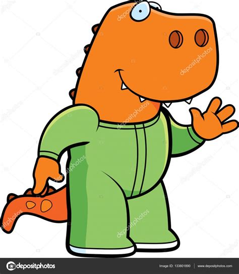 Dibujos animados dinosaurios pijamas — Vector de stock ...