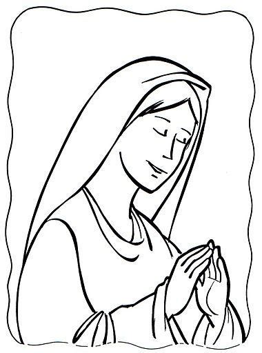 Dibujos Católicos : Imagenes de María haciendo oración ...