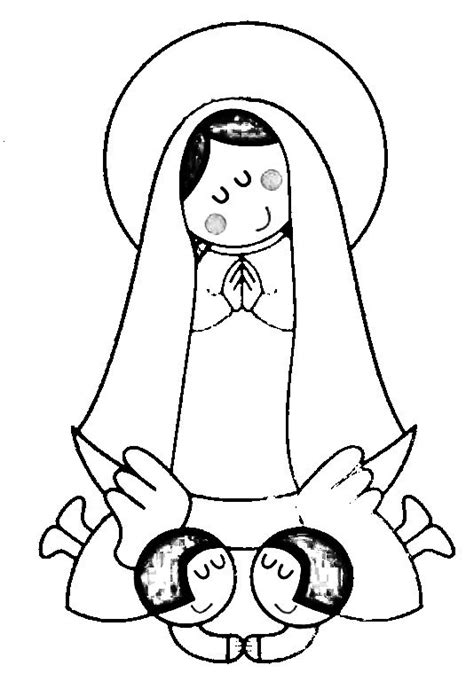 Dibujos Católicos : Virgen María moderna para colorear ...