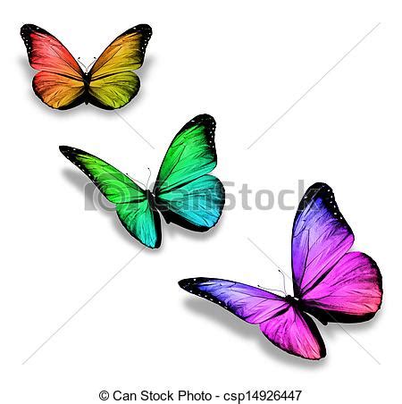 Dibujos de color, mariposas, tres   Three, color ...