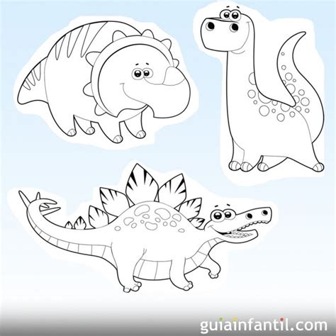 Dibujos de dinosaurios para imprimir y colorear con los ...