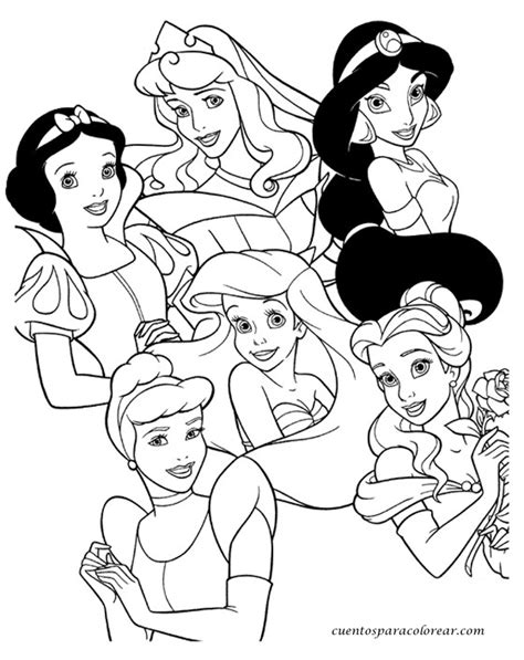 Dibujos de Disney Princesas para colorear ~ Portal de ...