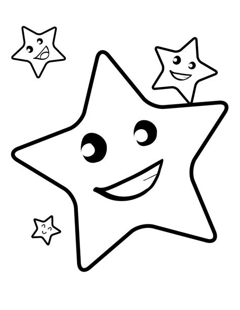 Dibujos de Estrellas para colorear, pintar e imprimir gratis