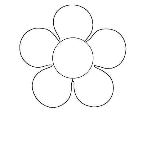 Dibujos de flores de 5 petalos para colorear