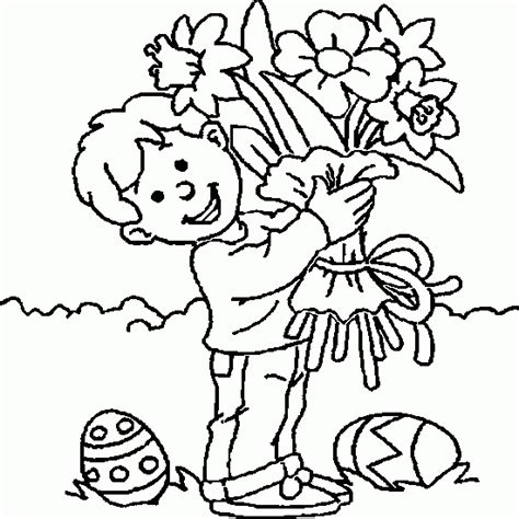 Dibujos De Flores De Pascua. Free Conejo Con Flor ...