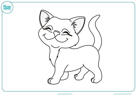 Dibujos de gatos para imprimir y colorear Mundo Primaria
