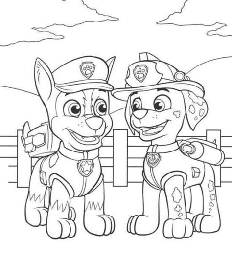 Dibujos de la patrulla canina para colorear: Los mejores