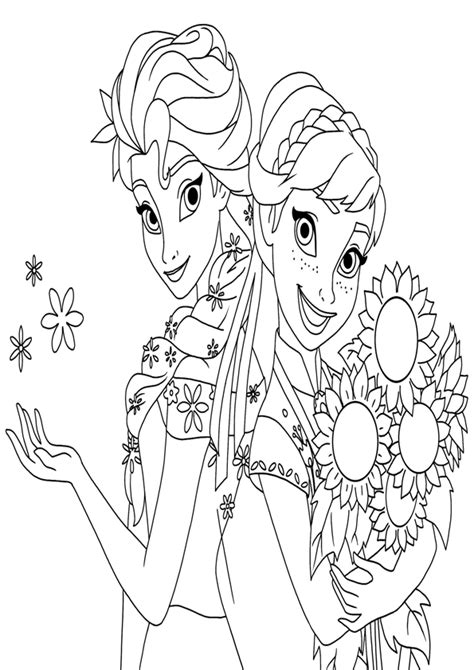 Dibujos de las princesas Anna y Elsa Frozen para imprimir ...
