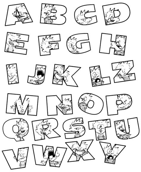Dibujos de Letras del abecedario para colorear e imprimir ...
