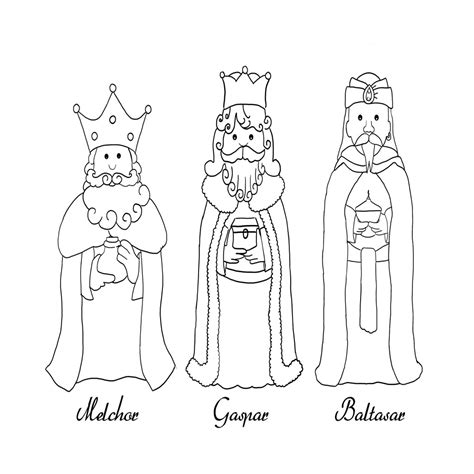 Dibujos De Los 3 Reyes Magos Para Colorear