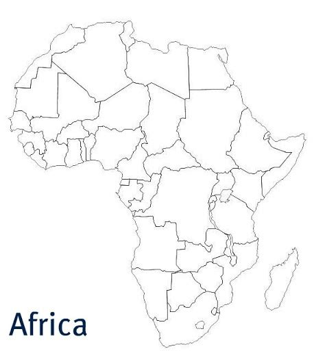 Dibujos de Mapas de Africa y Paises para colorear ...