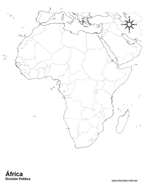 Dibujos de Mapas de Africa y Paises para colorear ...