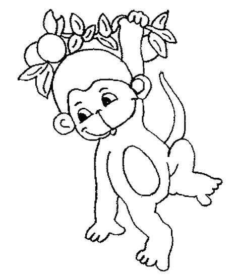 Dibujos de monos para colorear. Dibujos infantiles de ...