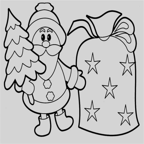 Dibujos De Navidad Animados Para Colorear Faciles En ...