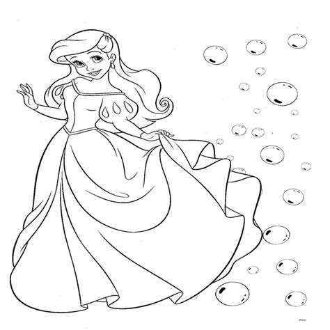 Dibujos De Princesa Ariel Para Colorear