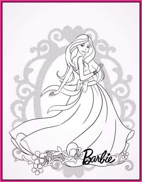 dibujos de princesas barbie para colorear e imprimir ...