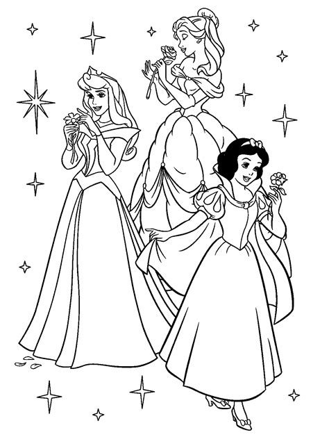 Dibujos de Princesas Disney para colorear e imprimir gratis