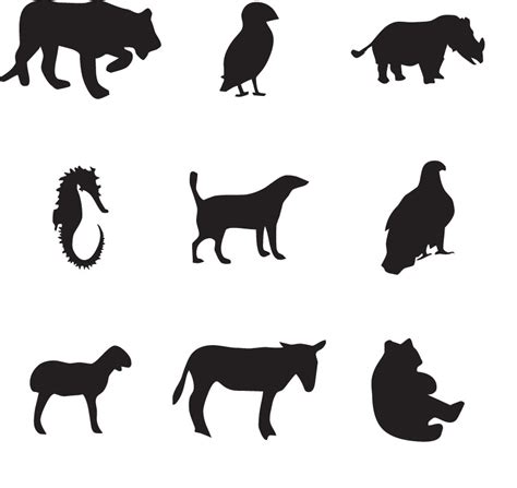Dibujos de siluetas de animales