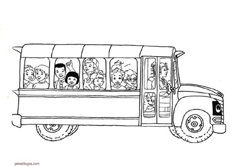 Dibujos del autobús para colorear