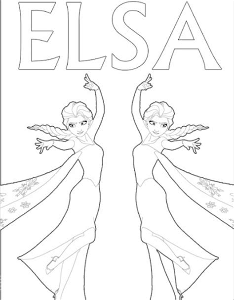 Dibujos Elsa y Anna para colorear |  Tu sitio de Frozen