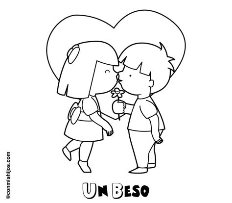 Dibujos enamorados besandose   Imagui
