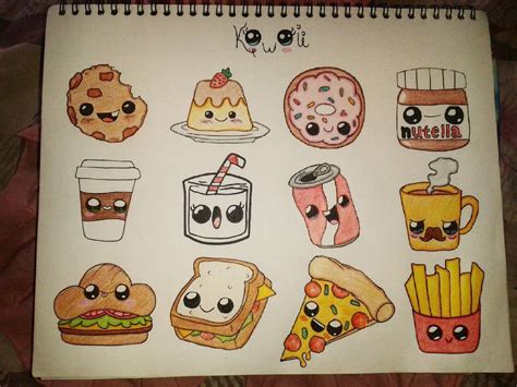dibujos kawaii de comida para colorear imagui comida ...