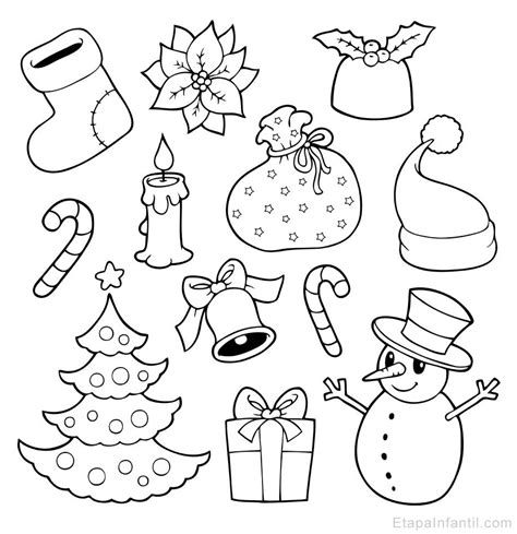 Dibujos navideños para colorear   Etapa Infantil