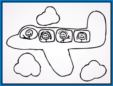 dibujos para colorear aviones infantiles para imprimir ...