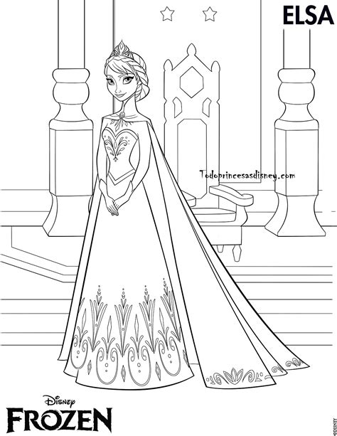 Dibujos para colorear de Elsa y Anna Frozen | Princesas Disney