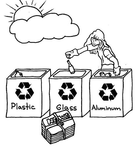 Dibujos para colorear de reciclaje para niños   Imagui