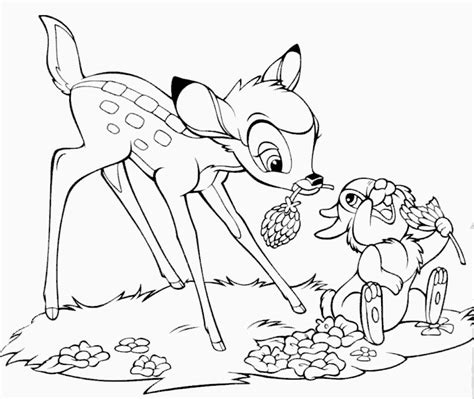 Dibujos para colorear Disney Junior | Bambi y su amigo ...