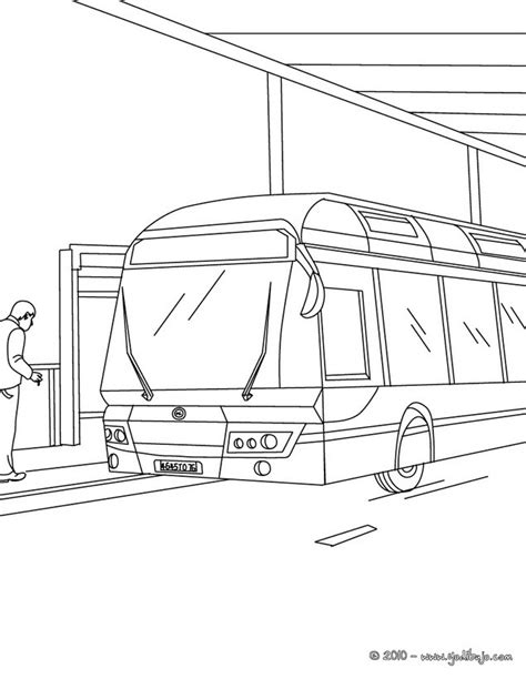 Dibujos para colorear estacion de autobuses   es.hellokids.com