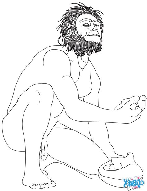 Dibujos para colorear homo habilis tallando una piedra ...