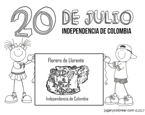 Dibujos para colorear Independencia de Colombia