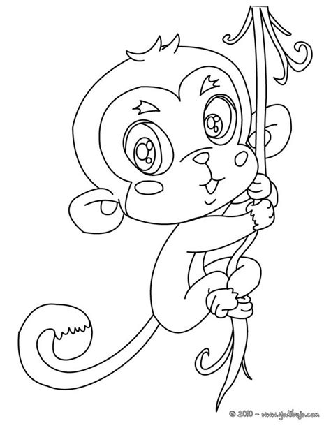 Dibujos para colorear mono   es.hellokids.com