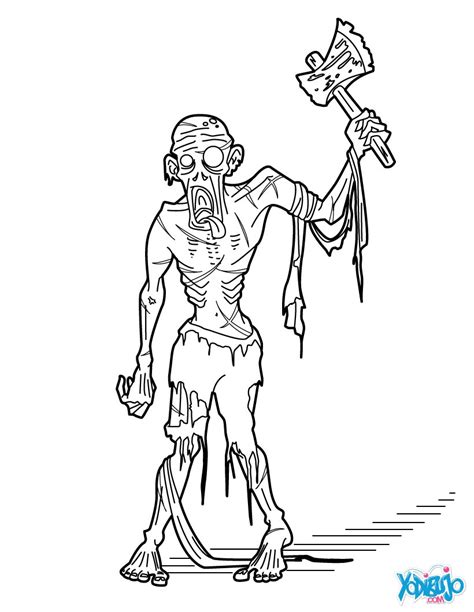 Dibujos para colorear zombí enbrujada   es.hellokids.com