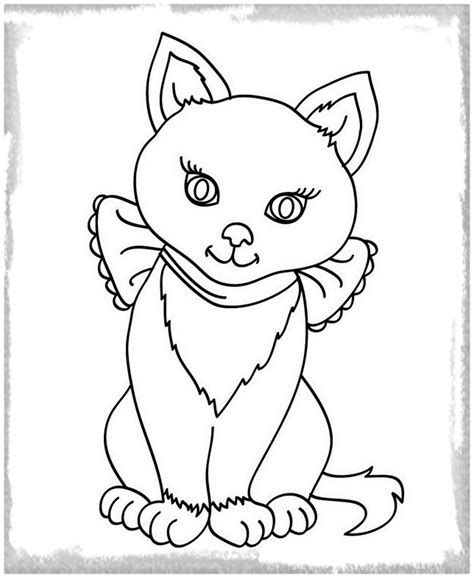 Dibujos Para Gatos. Gatos Colorear Dibujos. Dibujo De Gato ...